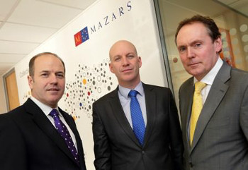 L-R Greg Clarke, Managing Director, Digicom; Trevor McCarron, Director of Finance & IT for Mazars Ireland and Ray Byrne, Channel Manager, Ricoh Ireland 